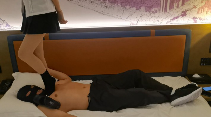 细腿女大小婷肉丝皮鞋黑袜 YC-260423-2BP