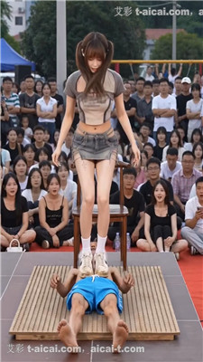 【段子先生】 美女虐踩老头表演挣钱 上下两部 JS260608~5BP
